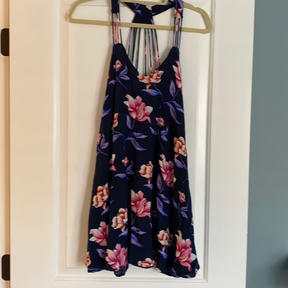 Navy Floral Dress